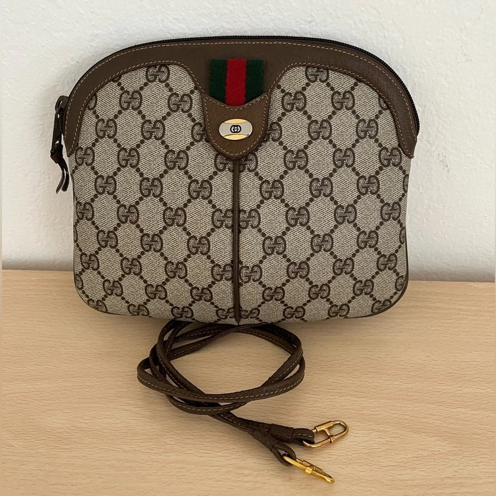 Gucci GG Supreme Ophidia Crossbody Clutch Vintage EUC Circa 1980 - Picture 3 of 17